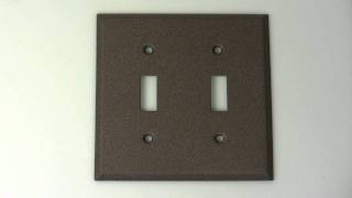 Two Toggle Textured Bronze wall plate cover
