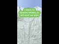 3 Ways To Remove Wrinkles Without An Iron Shorts
