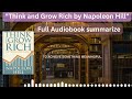 Think and Grow Rich Audiobook Summary | Secrets to Wealth & Success