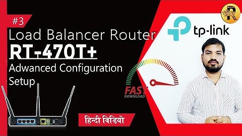 Failover setup,Two WAN configuration,Load balancing ,tp link rt470t+ Router #ftth #isp #tplink