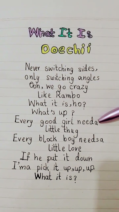 What It Is (SOLO VERSION) Doechii # shorts# lyrics#