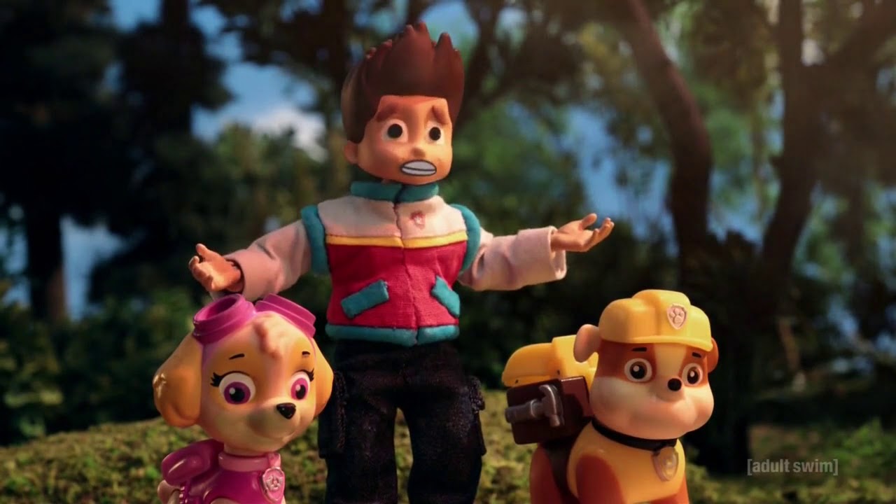 Robot Chicken - The PAW Patrol must rescue animals from two burning treehou...