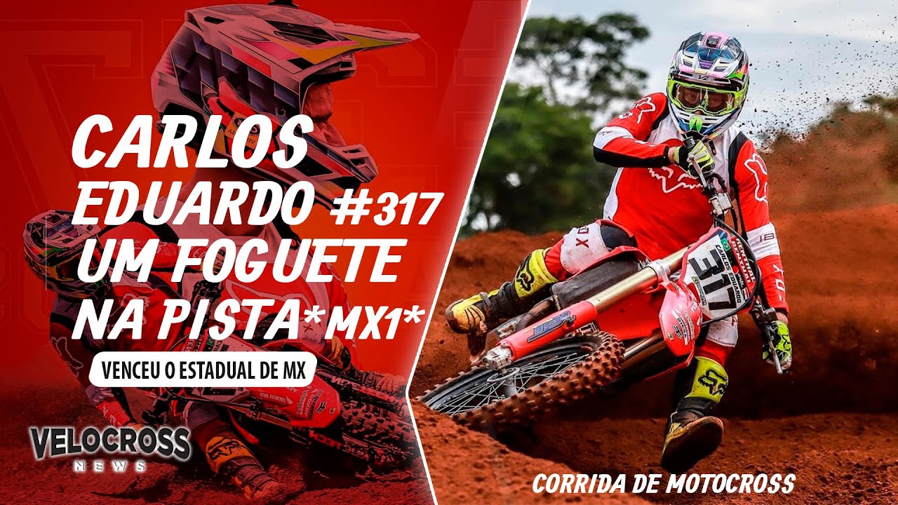 Carlos Eduardo brilha na grande final do Estadual de Motocross e leva o  título da categoria MX1 