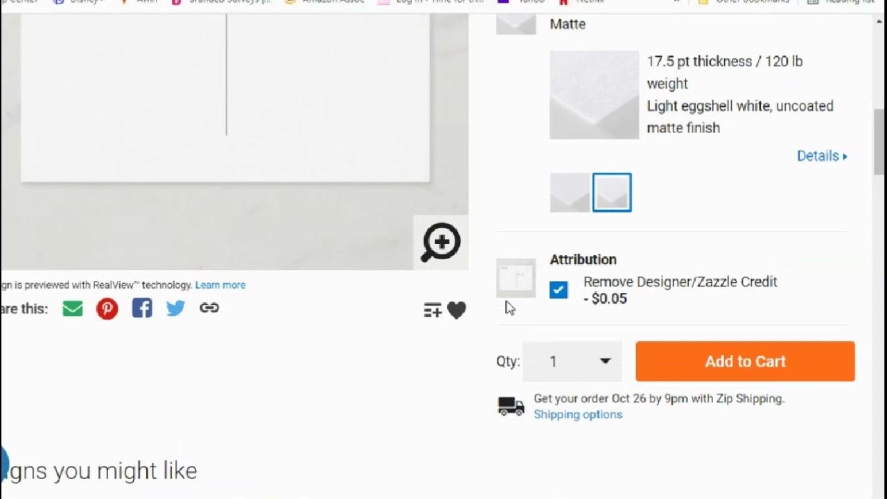 Removing the Zazzle Logo from the back of the Postcard YouTube