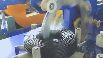 semi automatic electric cable wrap packing machine wire coil film wrapper