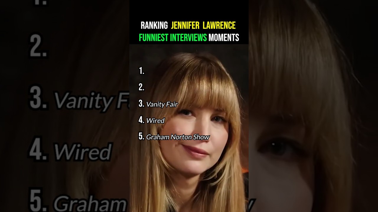 Ranking Jennifer Lawrence's Funniest Moments #celebrity #comedy