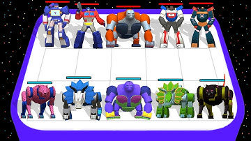 Merge Robot Rise Battle vs Merge Robert Car Max Level Gameplay