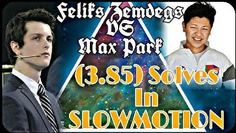 Feliks Zemdegs VS Max Park (3.85) solve in slowmotion | Double N Cuber