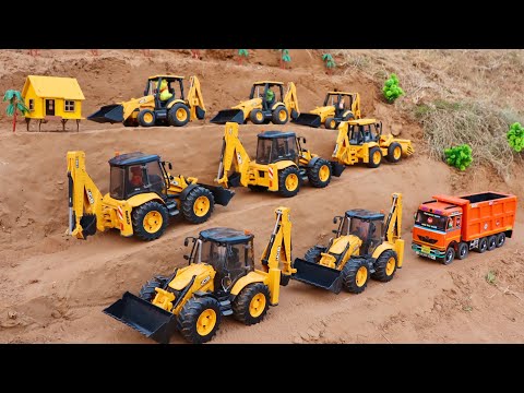 Jcb 5cx backhoe parking video | tractor trolley video | jcb 3dx | jcb cartoon video