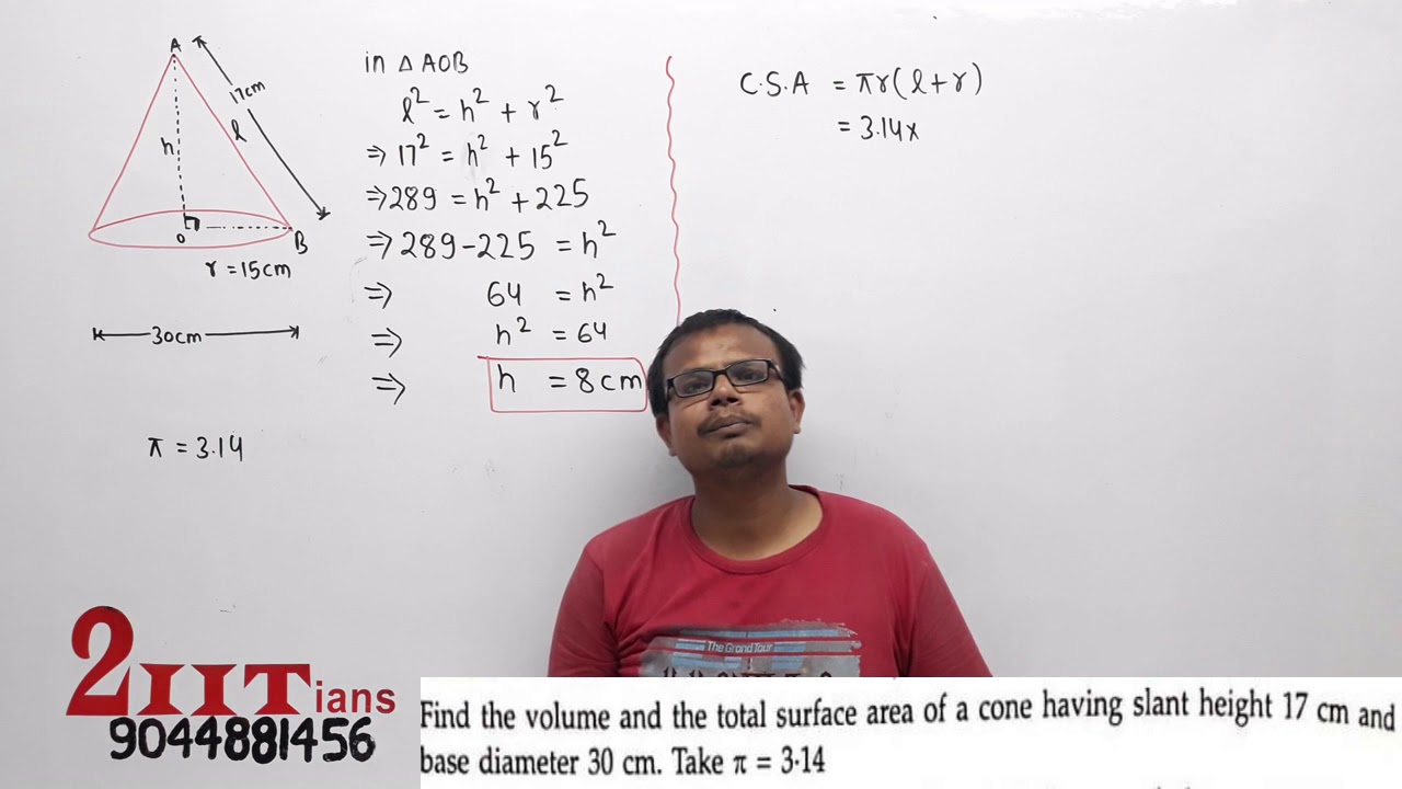 Mensuration Chapter Test Q3 Class X Icse Ml Aggarwal Youtube