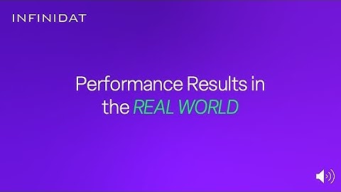 INFINIDAT - Real World Performance Examples - Latency Matters!