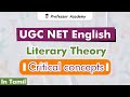 Ugc net  english  literary theory  critical concepts  professor academy