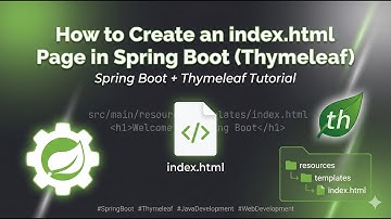 10. How to Create an index.html Page in Spring Boot with Thymeleaf