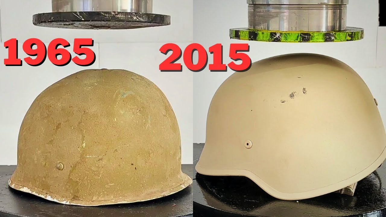 ГИДРАВЛИЧЕСКИЙ ПРЕСС ПРОТИВ СТАРОГО И СОВРЕМЕННОГО АРМЕЙСКОГО ШЛЕМА