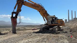 Liebherr 954 Working With Hydraulic Hammer On Hard Soil - Sotiriadis/Labrianidis Construction Works