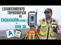 LEVANTAMIENTO TOPOGRAFICO de EXCAVACION (CANAL) + CIVIL 3D | TOPOGRAFÍA | FRANK NUÑEZ