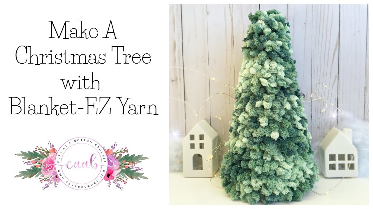 How to Make Fluffy Yarn Wrapped Christmas Tree Decor