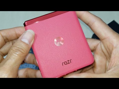 New MOTOROLA RAZR+ 40 Ultra Viva Magenta Unboxing ASMR