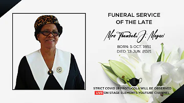 Funeral Service of the late Thembeka Jacqueline Magazi