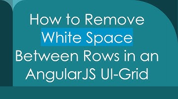 How to Remove White Space Between Rows in an AngularJS UI-Grid
