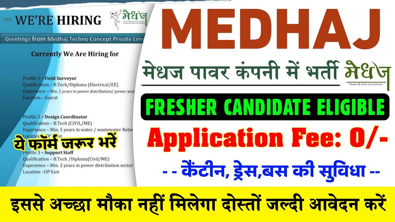 Medhaj Power JET Recruitment 2024 Power Plant Job 2024 ITI/Diploma