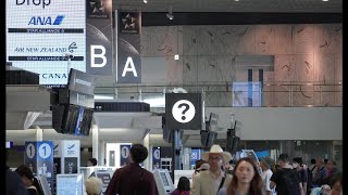 Airport walk - Narita airport terminal 1 on a busy saturday