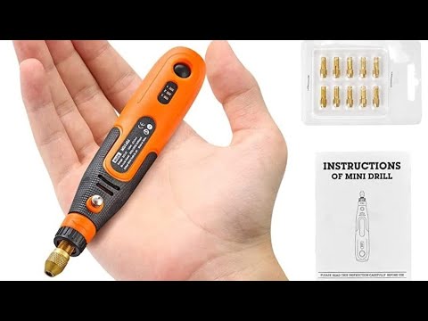 900Ah USB Rechargeable 3 Speed Small Drill Machine, Mini Cordless Drill  Machine