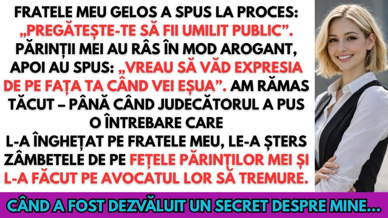 Fratele meu gelos a vrut să mă distrugă în instanță — până când judecătorul a intervenit