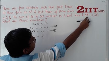 AP & GP Ex9.4 Bonus11 Class X ICSE | IIT JEE  There are four numbers such that the first three