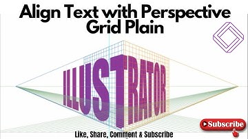 How to use Perspective Grid to Align the Text in Illustrator | Time lapse ideas