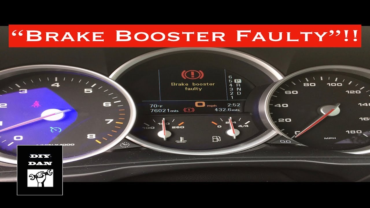 Porsche Cayenne How I Fixed The Brake Booster Faulty Message YouTube