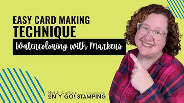 Easy Rubber Stamping Technique: Watercolor Backgrounds with Markers