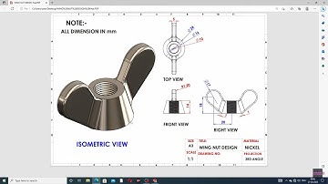 SOLIDWORKS PRACTICE TUTORIAL-24, WING NUT DESIGN