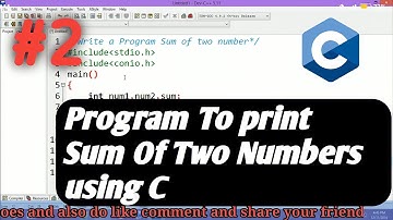 Sum of two numbers in c | c language | learn c programming