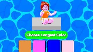 Playing Choose longest color!