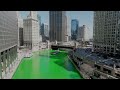 Chicago river turned green for st patricks day 2022