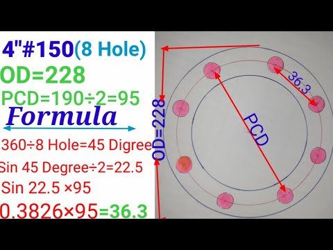 Flange Hole Marking || How To Calculate | Flange Hole Marking Formula | Flange ka Formula In हिन्दी