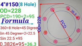 Flange Hole Marking || How To Calculate | Flange Hole Marking Formula | Flange ka Formula In हिन्दी screenshot 5