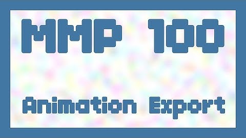 After Effects Export (Part 1) ~ MMP 100