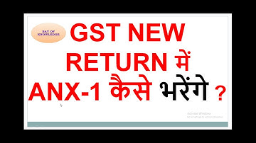GST NEW RETURN में  ANX-1 कैसे भरेंगे? HOW TO FILE GST ANNEXURE 1, GST NEW RETURN ANNEX 1,