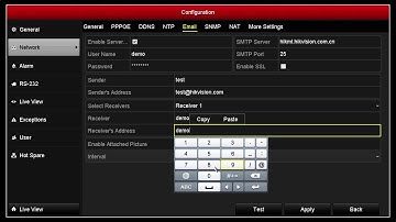 How to configure Hikvision behavior detection triggering email notification