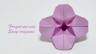 Super Easy! Forget-me-not Flower Origami Tutorial Step by Step | Origami with Josie