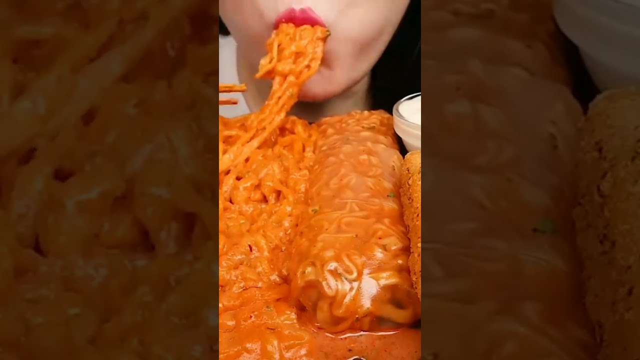 Cheesy CarboFire Noodles Eating Asmr #mukbang #asmr #shorts #eatingsounds