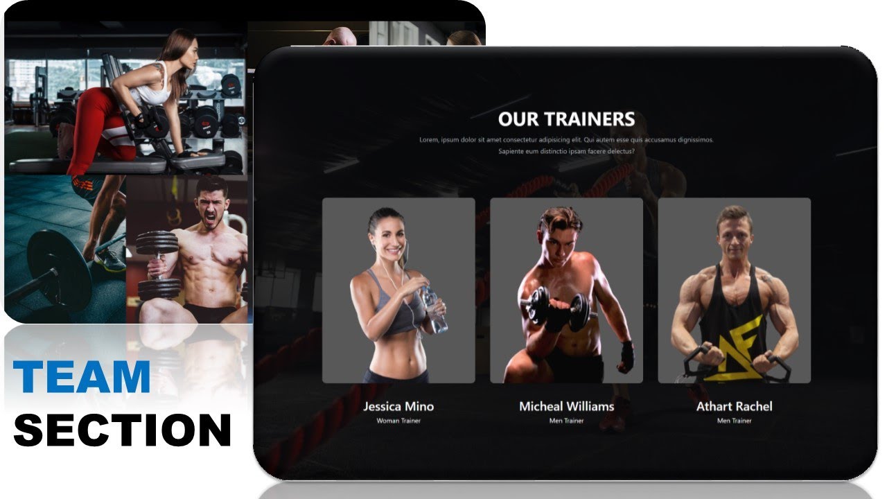 Team Members Section Using HTML & CSS | For Any Website - YouTube