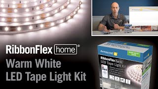 RibbonFlex home 16 ft. Warm White LED Tape Light Kit with Remote