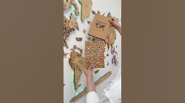 3D WOODEN WORLD MAP LIGHT LED 2.0 #worldmap #travel #map #homedecor #handmade