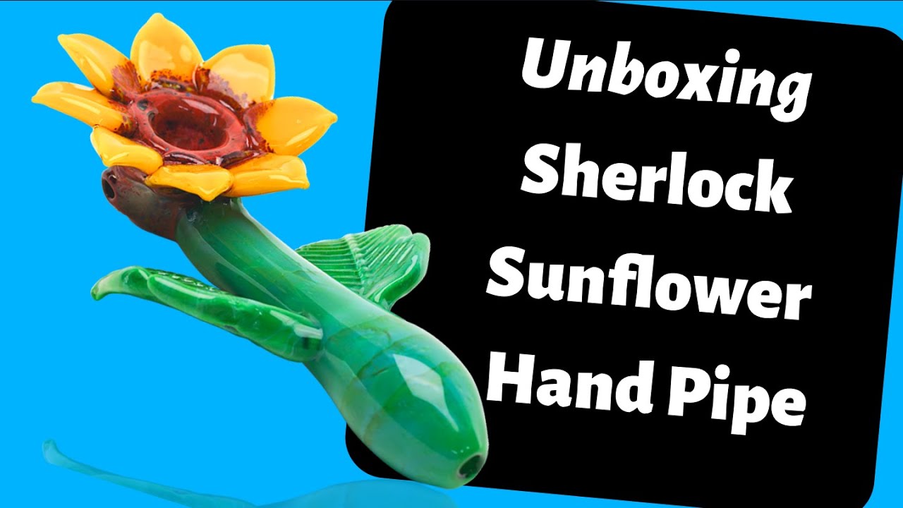 Sherlock Sunflower Hand pipe by Empire Glassworks, at ISmokeFresh.com, online smoke shop