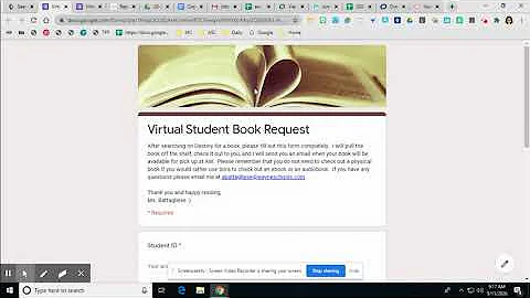 Virtual Student Book Request