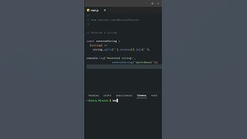Reverse a string in JavaScript #shorts