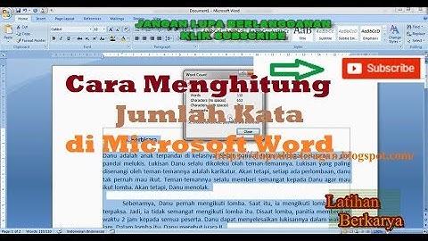 Cara Menghitung Jumlah Kata di Microsoft Word